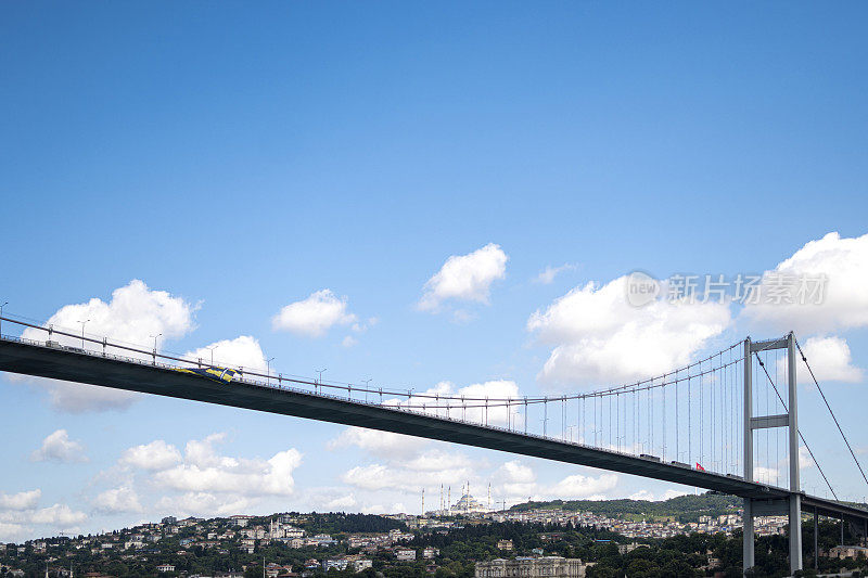 Bosphorus Bridge from beautiful city is İstanbul to sunny day, Turkey